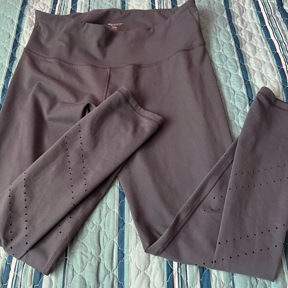 XL Old Navy Active Go Dry Black Fitted Activewear Stretch Pants Leggings X Large